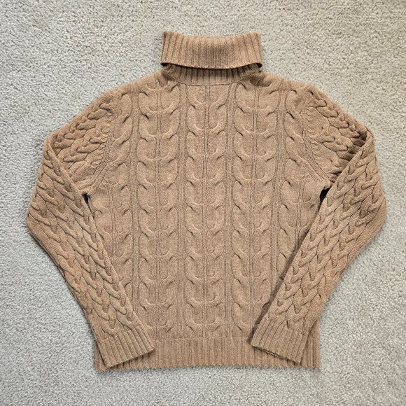 NWOT Brooks Brothers Wool Cashmere Cable Knit Turtleneck Sweater - Picture 1 of 11
